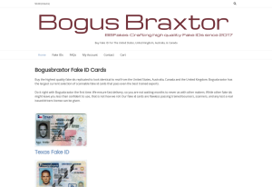 Screenshot of website Bogusbraxtor.com