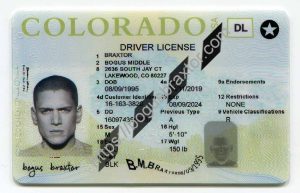 Colorado fake id card made by Bogusbraxtor.